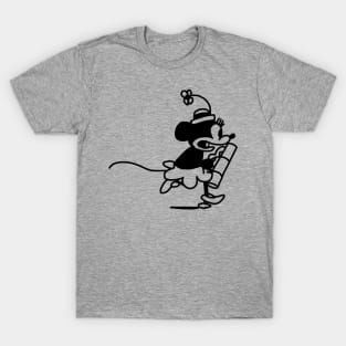 Steamboat Willie 1928 Cartoon Girl Mouse T-Shirt